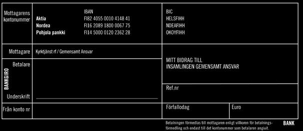GEMENSAMT ANSVAR 2019 stöder barns och ungas skolgång Medlen från insamlingen Gemensamt Ansvar 2019 används i Finland för att stöda