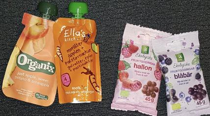 Käka i rymden Maten ska ge oss näring och energi. Här på jorden får vi också i oss en del vatten via maten.