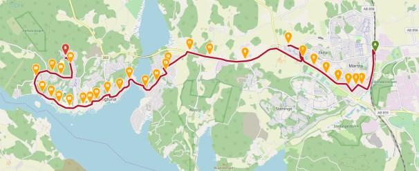 61(143 Linje 572 övervägs att dras in och istället trafikeras av linje 570. Hållplatserna som tillkommer linje 570 är Pilsbo och Märsta Centrum östra.