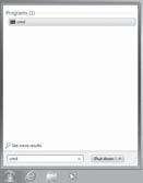 nätverkskonfiguration Så här kontrollerar du IP-området för den router som är ansluten till nätverkskameran. 1. Klicka på Start Kör Windows på Windows-skärmen och ange cmd. 2.