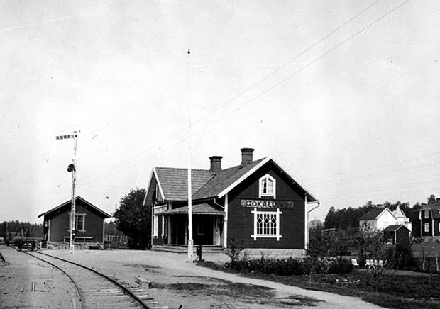 Då: Gökalund hade egen järnvägsstation.