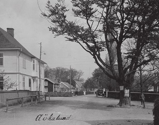 KARTOR En karta över vägkorsningarna i Gökalund från 1893, med dagens vägar och hus
