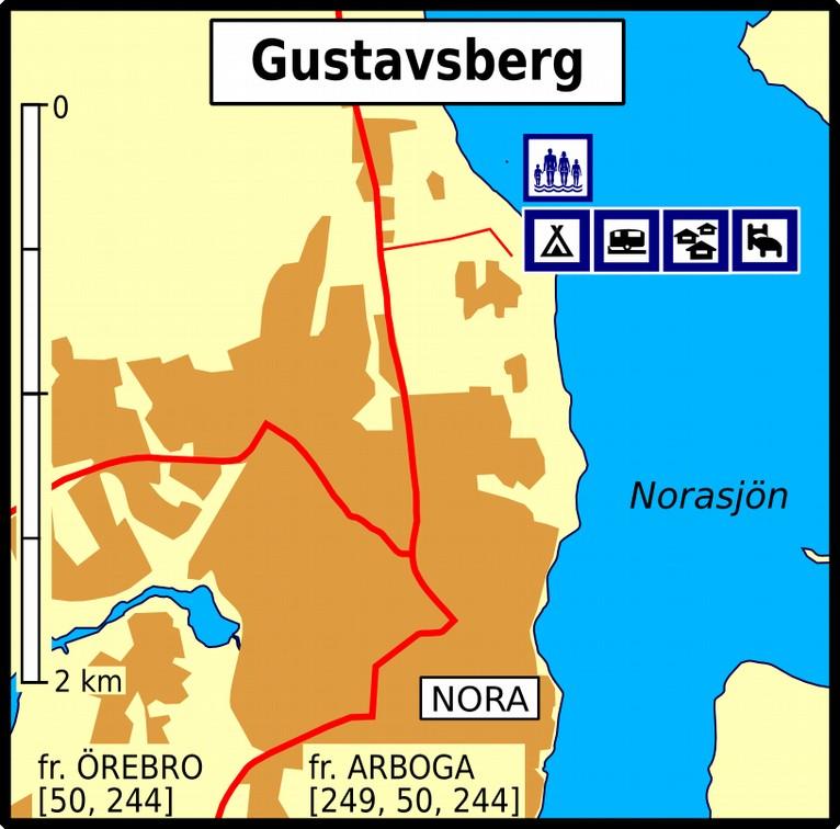 Västmanland GUSTAVSBERG NORA * Campingen ligger vid Norasjön i norra utkanten av