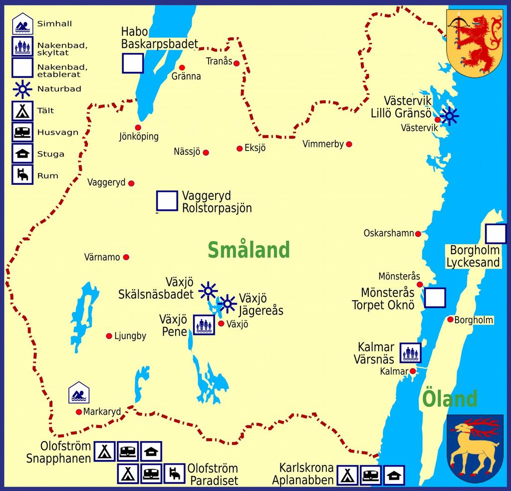 Småland Småland Småland, Småland, det är naturistlandet Redan på 1950-talet