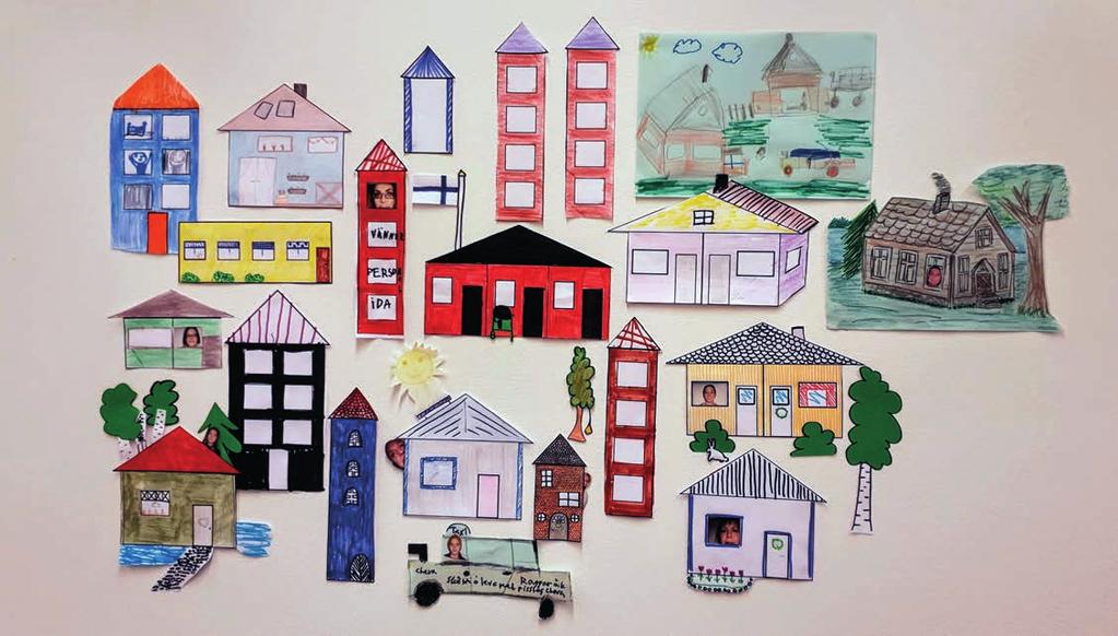 Hur vill du bo? På en av #påhemvägen-verkstäderna gjorde deltagarna en stop motion-film. Alla fick rita och klippa ut ett hus som tillsammans bildade en stad. I filmen ser man staden växa fram.