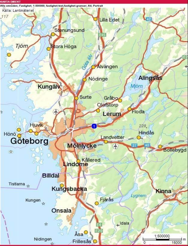 2017-03-29 4 (12) 2 Värderingsobjekt 2.1 Omgivning Värderingsobjektet är beläget i Kåbäcken i Partille kommun. Gatuadresserna är Gamla Alingsåsvägen 26 och 28.