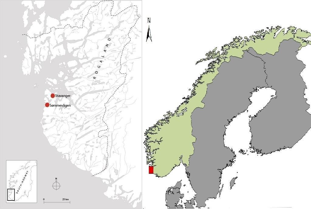 Figur 1 Bild över Norge och Sømme (Bild Daniel Smeds) 1.