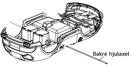 Steg 3: Montera styrmotor 1) Trä på styrmotorn på styrstången.