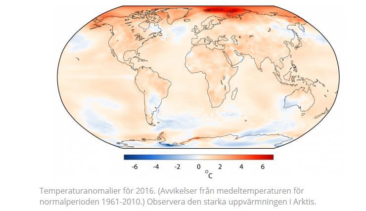 Uppvärmningen är globalt nu