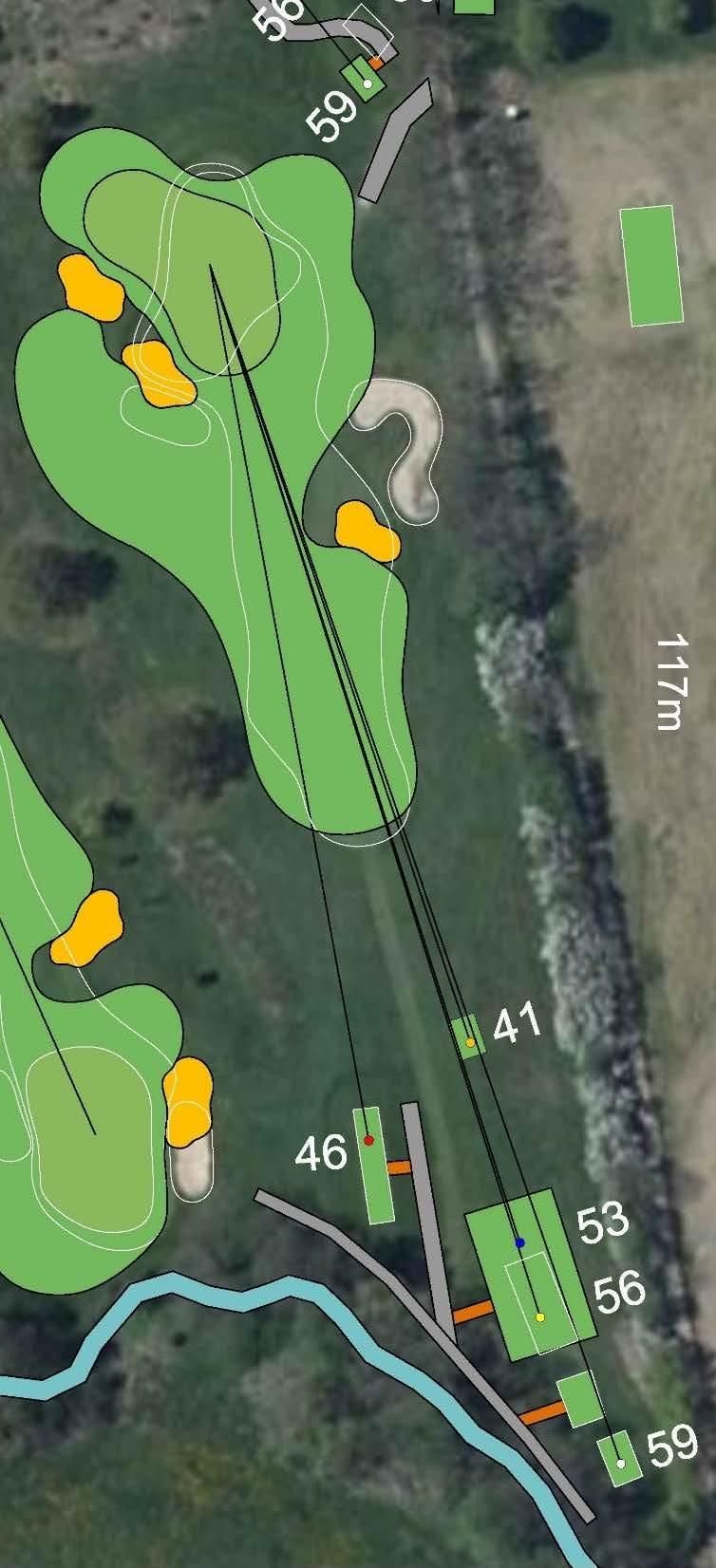 HÅL 14, PAR 3 Ny green och greenområde byggs Nya tees höjs