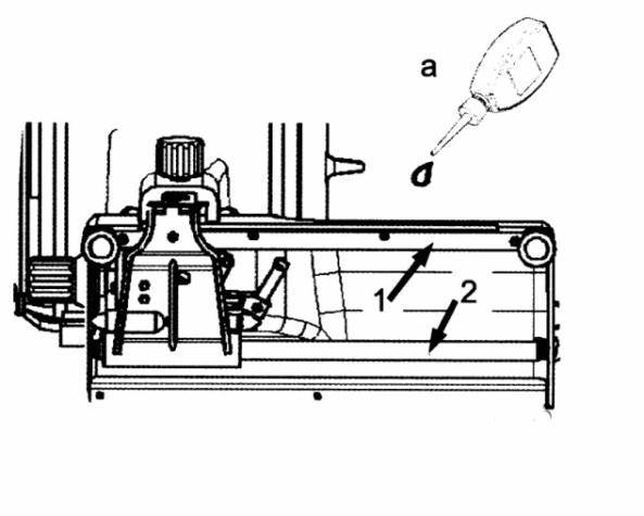 7.7. Smörjning påskjutarens glidaxlar Slädens glidaxlar måste smörjas regelbundet med den medföljande oljan.