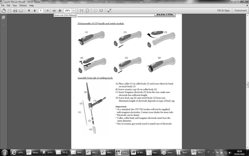 Omkopplingskabel med färgkodning LTP-brännarna kan anslutas till många olika svetsmaskiner enligt nedanstående diagram och enligt brännaromkopplingsmodulens funktionssätt.