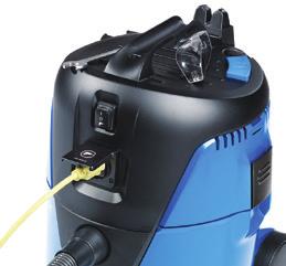 Luftmängd: 3600 l/m Effekt: 1250 W Vakuum: 210 mbar Push&Clean semiautomatisk filterrengöring Blåsfunktion via utblåsningsluften Automatisk start/stopp för elverktyg Smart klicksystem för snabbt byte