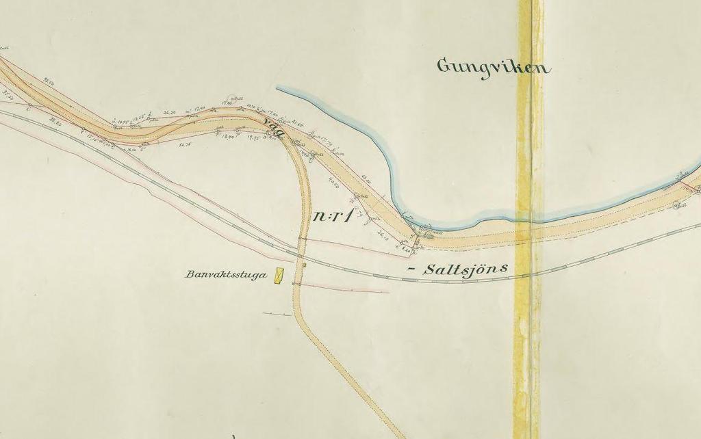 Figur 8 Utsnitt ur kartan ovan Landsvägen mellan Duvnäs och Drevinge fick sin