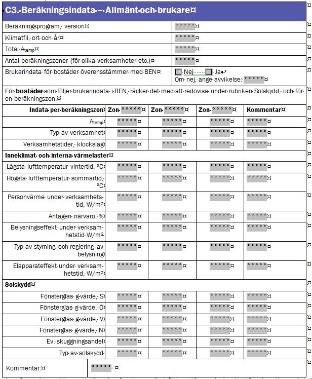 Allmänna beräkningsindata Program, klimatfil,