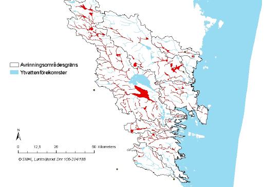 Bottenhavets vattendistrikt - Hälsinglands skogsvattendrag - Kapitel 2 Gnarp Harmånger Ljusdal Hudiksvall Bollnäs Söderhamn Figur 6.