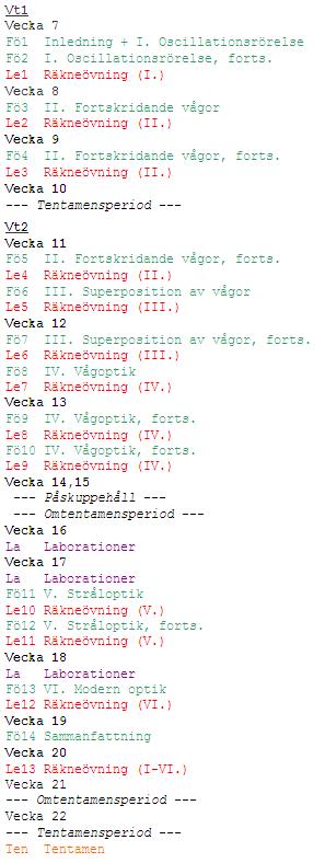 2012.2 Akademisk kvart tillämpas. Dvs. laborationerna börjar 15 minuter efter heltimme. Det är mycket viktigt att du passar dessa tider. Laborationerna slutar på heltimme.