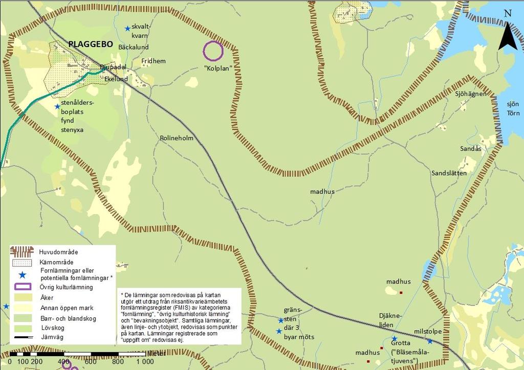 Klass 1 Lyckebåns vägar: Skjutssystemet, med bevarad skylt samt skriftligt avtal. Milsten. Skogslandets jordbruk: Bebyggelsen är orienterad längs med vägarna.