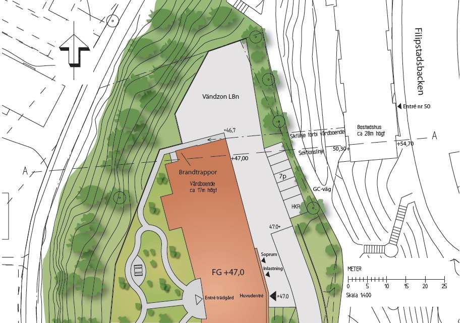 SID 8 (14) detaljplaneförslag med en lägre exploateringsgrad och en maximalhushöjd på 7 meter (+47 - + 54) att i tredje hand återremittera detaljplaneförslaget till stadsbyggnadskontoret med