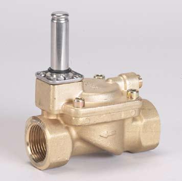 EV220B 15-50 Servo-operated 2/2-way solenoid valves The best water hammer damped solenoid valve Normally closed (NC) and normally open (NO) versions Long lifetime Insensitive to dirt Broad range of