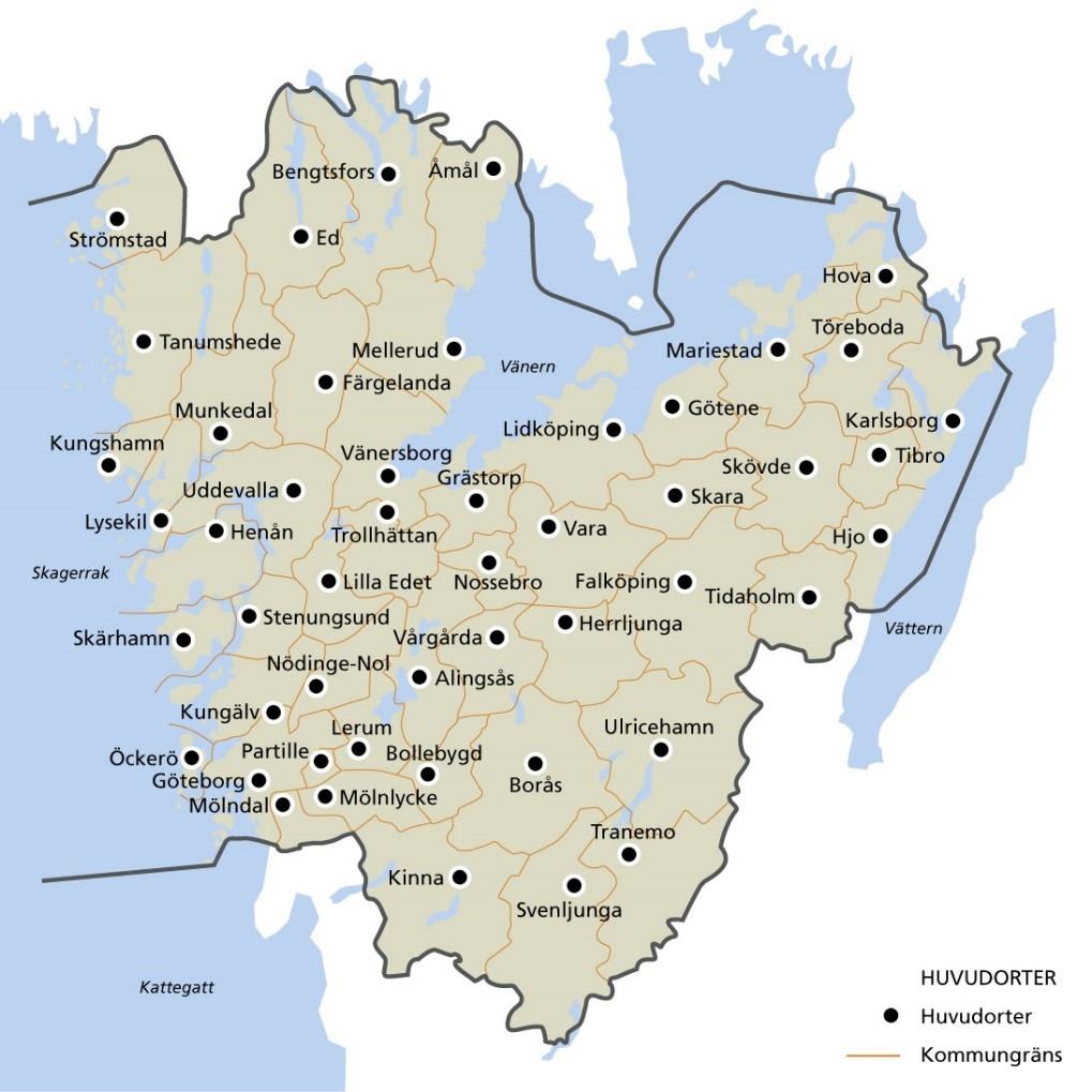 Västra Götaland i siffror 2017 49 kommuner Folkmängd: ca 1,7