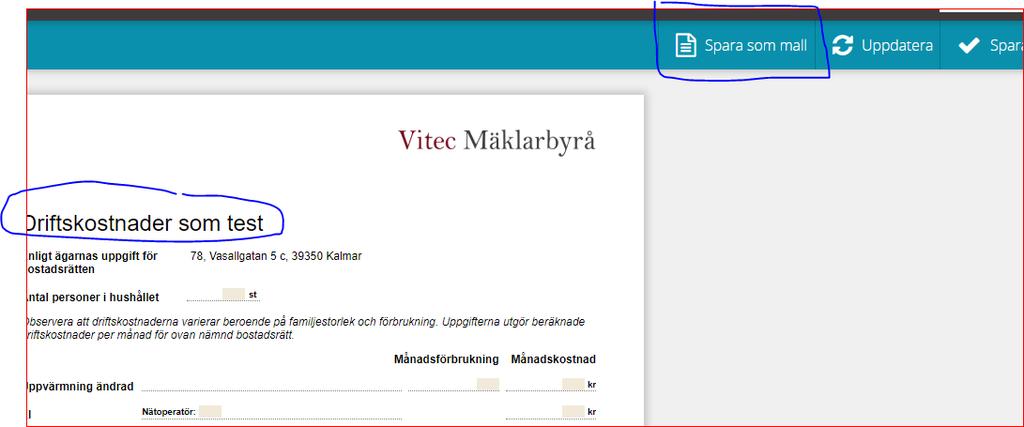 mall. OBS! Detta kan endast göras för html dokument, alltså de som är gjord i ny standard.
