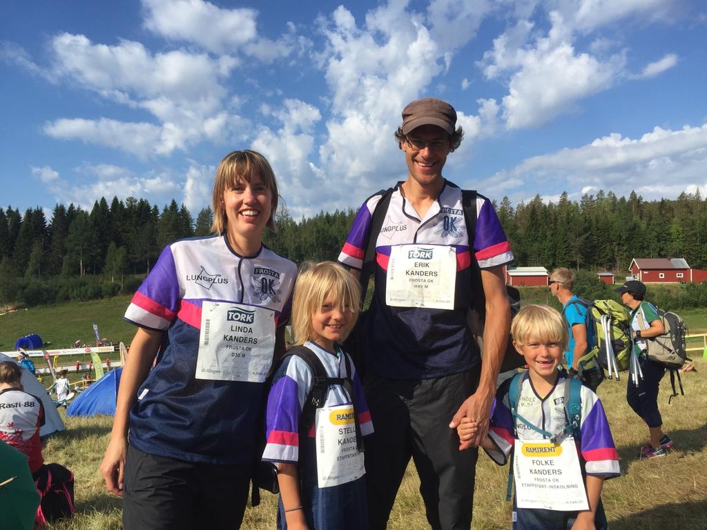 Frostabladet Sida 5 O-ringen 2018 En erfarenhet rikare Familjen Kanders bestående av Erik (40 år), Linda (39 år), Stellan (9 år) och Folke (7 år) bestämde sig i Borås 2015 att då O-ringen gick vid
