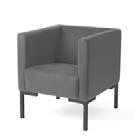 I-chair gör sig Sitthöjd: 41 cm ygåtgång: 1,5 lpm bra på bl.a. hotell, i samtalsrum eller i Sittdjup: 47 cm äderåtgång: 1,8 m² lounger.