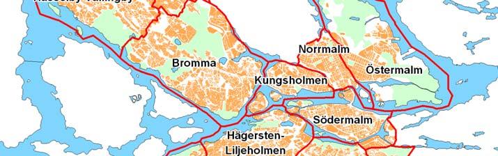 Detta har påverkat byggandet av vägar och järnvägar på ett ådant ätt att det finn goda tranportmöjligheter från ytterområden till centrum, men inte alltid lika goda