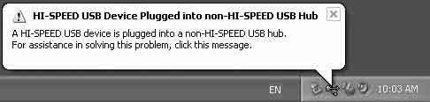 Obs! Anslut inte till datorn via en USB-hubb. Det kan finnas tillfällen, beroende på datorn och operativsystemets status, då läsaren/skrivaren inte fungerar eller är instabil.