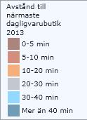 minuter 10 - < 20 minuter 20 - < 30 minuter 30 - < 40 minuter 40 minuter eller mer 2007 2012 Förändr.