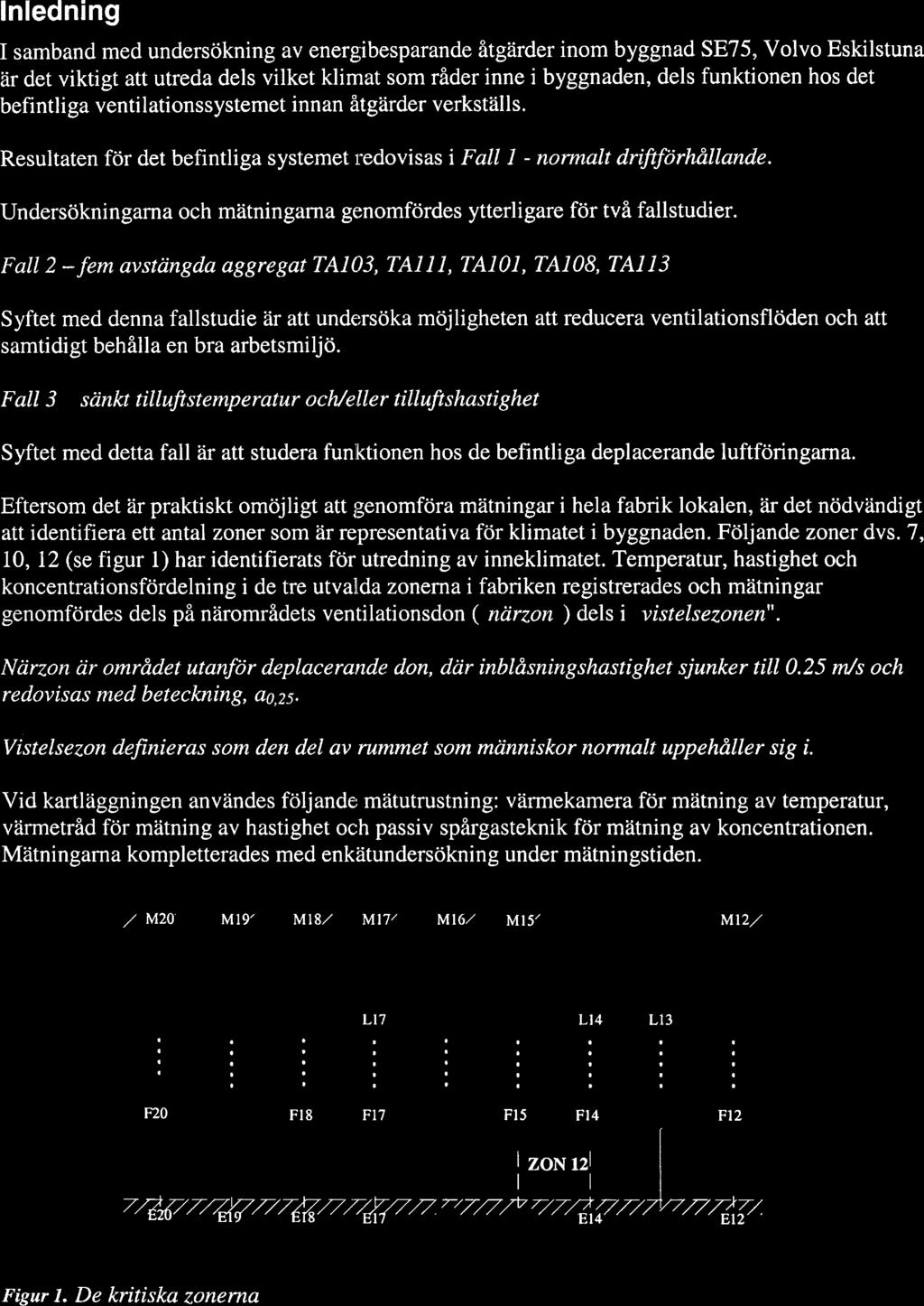 Inledning I samband med undersökning av energibesparande åtgärder inom byggnad SE75, Volvo Eskilstuna är det viktigt att utreda dels vilket klimat som råder inne i byggnaden, dels funktionen hos det
