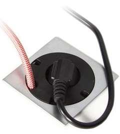 Power grommet kabelgenomföring Ram borstad aluminium 90 20 90 690261 530 Mycket smart