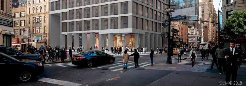 26 MARKNADER New York FÖRVALTNINGSBERÄTTELSE Visionsbild av nybyggnadsprojekt på 1245 Broadway i New York.