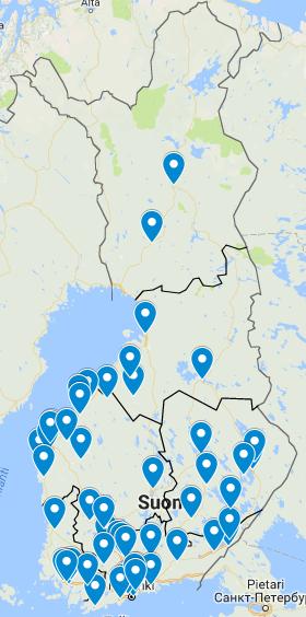 Kommunerna i nätverket Fyren Espoo: - Esbo - Helsingfors - Grankulla - Kerava - Kyrkslätt - Lahti - Tuusula - Vanda - Borgå - Raseborg Lappeenranta: - Imatra - Kouvola - Lappeenranta - Ruokolahti