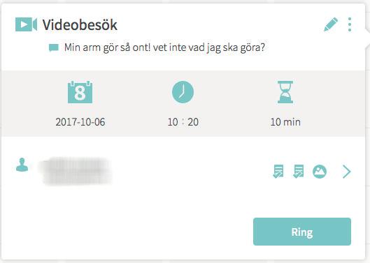 2.1.1 Kalender-popup Om du klickar på en bokad tid i din kalender öppnas en ruta med övergripande information om besöket. 2.1.2 Kalender-popup - detaljvy Om du klickar på patientens namn i popup-rutan kan du få mer detaljerad information om patienten.