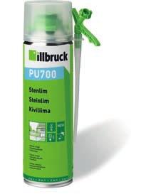 Lim - sten PU700 Stenlim 1- komponent fukthärdande skumlim på polyuretanbas, för horisontell limning av stenmaterial.