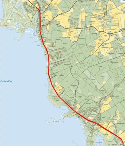 Nuläge och brister: Gång- och cykelväg saknas på hela sträckan. Fotgängare och cyklister tvingas ut i blandtrafik längs hela den aktuella sträckan längs Väg 140 vilket innebär en otrygghet.