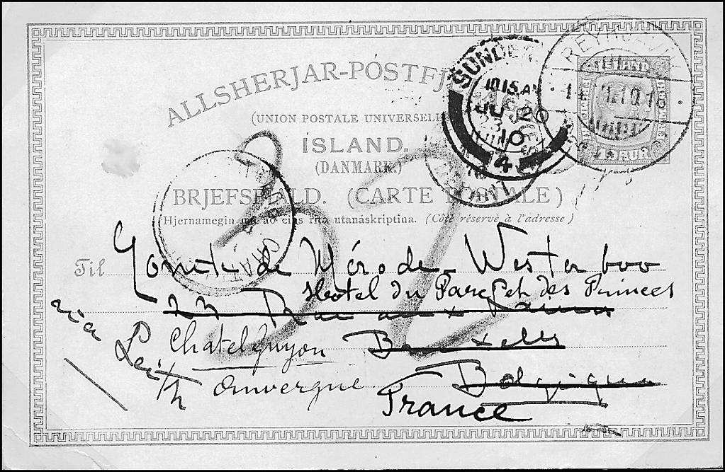 SUNDERLAND I en balkstämpel 761 är känd på ett 20aur/40aur Christian IX påtryck utgivet 1922. Se fig.