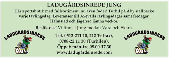 20:03 b 2 Ladugårdsinredes Amatörserie - omgång 7 38.001-115.000 kr, körda av B-D- eller F- licensinnehavare. 2140 m. Autostart. Pris: 25.000-12.000-7.000-4.700-3.100-2.300-2.300-2.300 (8 priser).