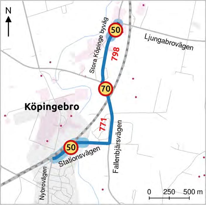 Köpingebro-Stora Köpinge Berörda kommuner: Ystads kommun Objektsid för kartreferens: 152 Öppet för trafik: Mellan 2027 och 2029 Ungefärlig kostnad: 8 miljoner kronor varav kommunen står för hälften.