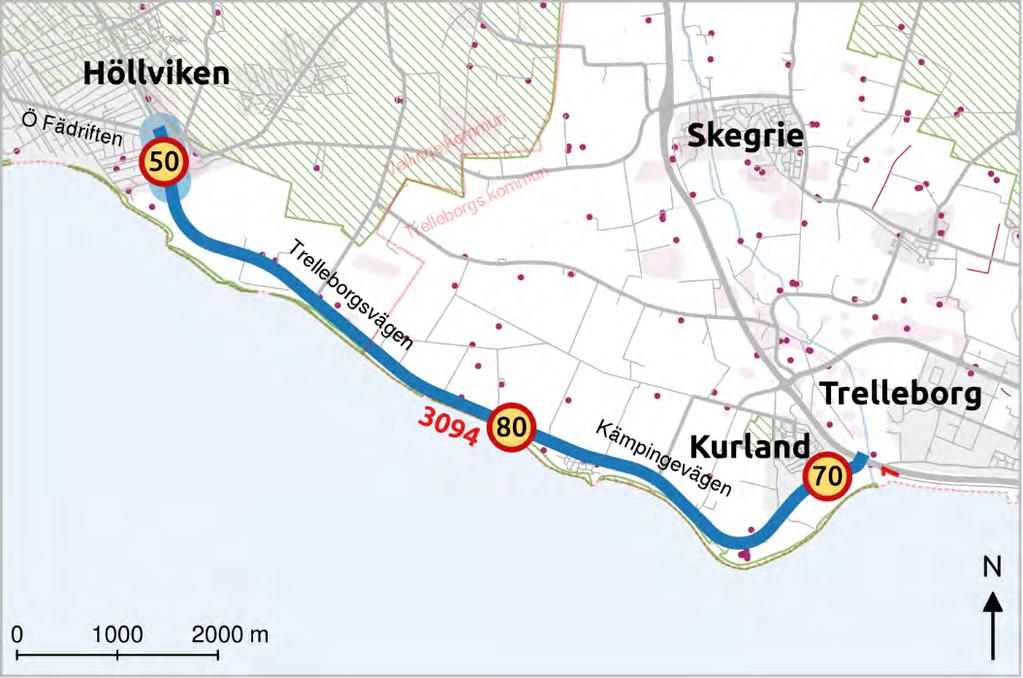 Höllviken-Trelleborg Berörda kommuner: Trelleborgs kommun, Vellinge kommun Objektsid för kartreferens: 140 Öppet för trafik: år 2020 Ungefärlig kostnad: 33 miljoner kronor varav kommunen står för