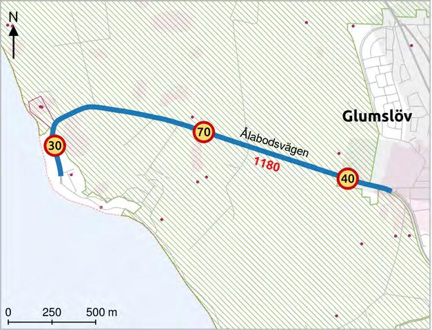 Glumslöv-Ålabodarna Berörda kommuner: Landskrona stad Objektsid för kartreferens: 227 Öppet för trafik: år 2020 Ungefärlig kostnad: 10 miljoner kronor varav kommunen står för hälften.