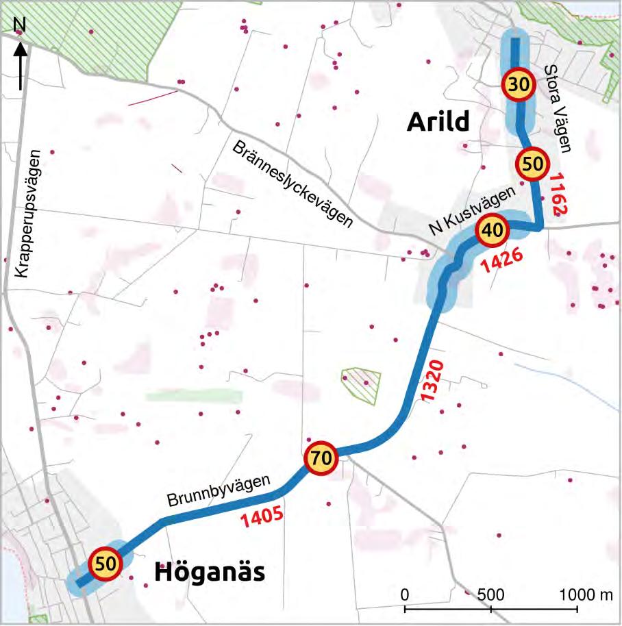 Arild-Nyhamnsläge Berörda kommuner: Höganäs kommun Objektsid för kartreferens: 46 Öppet för trafik: Mellan 2021 och 2023 Ungefärlig kostnad: 21 miljoner kronor varav kommunen står för hälften.