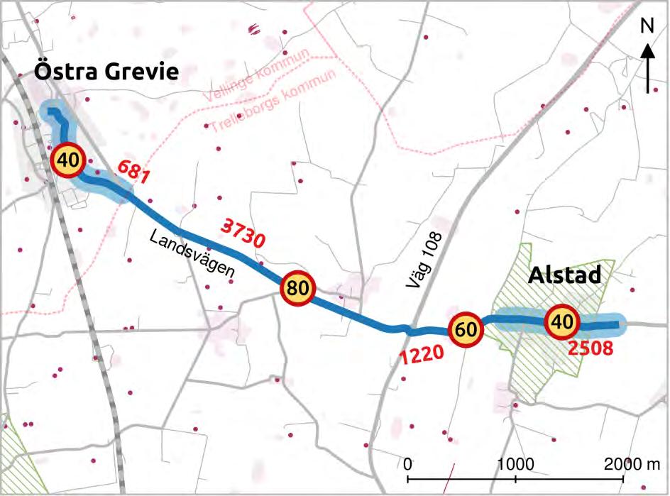 Alstad-Ö Grevie Berörda kommuner: Trelleborgs kommun, Vellinge kommun Objektsid för kartreferens: 142 Öppet för trafik: Mellan 2021 och 2023 Ungefärlig kostnad: 20 miljoner kronor varav kommunen står