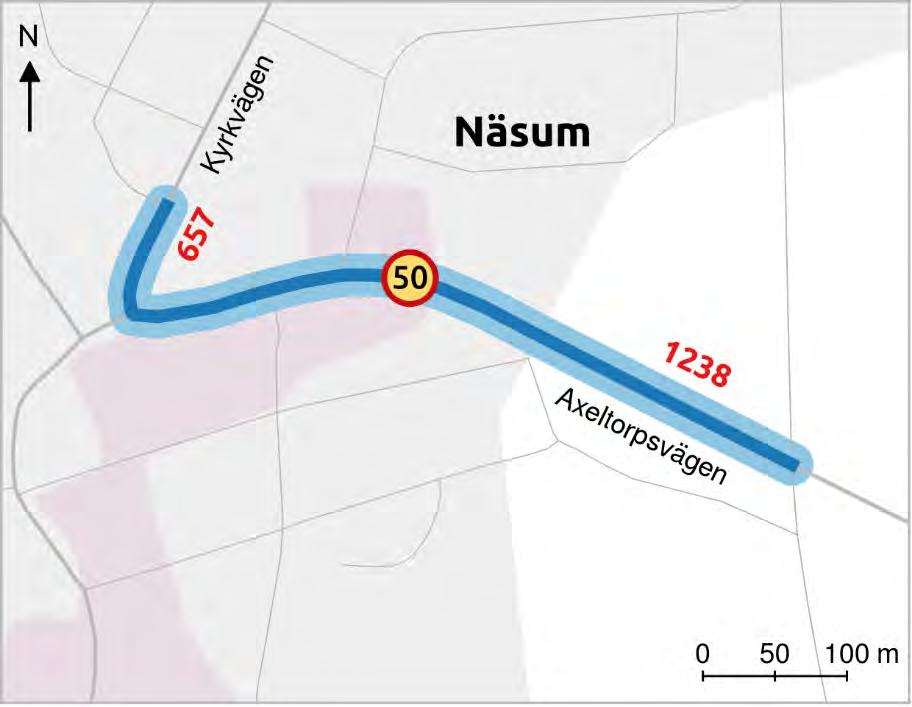 Axeltorpsvägen i Näsum Berörda kommuner: Bromölla kommun Objektsid för kartreferens: 11 Öppet för trafik: Mellan 2024 och 2026 Ungefärlig kostnad: 3 miljoner kronor varav kommunen står för hälften.