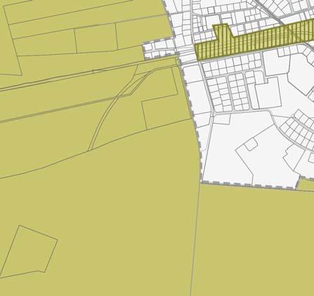 Bakgrunden till utpekad bebyggelseutveckling utgörs av ställningstagande att orten inte bör breda ut sig över sammanhållen jordbruksmark.