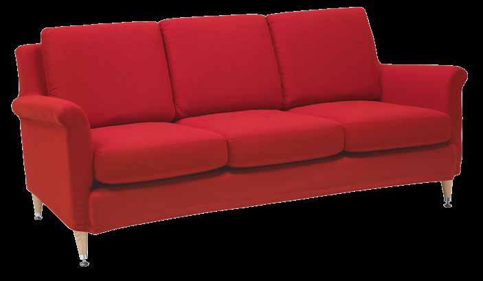härlig komfort. Soffan finns som både 2-sits och 3-sits med rygg i en normalhöjd.