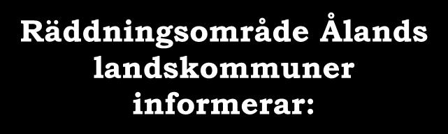 Räddningsområde Ålands landskommuner NY BRANDINSPEKTÖR Ny brandinspektör Thomas