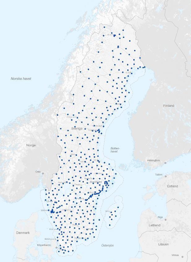 Testmätningar med Galileo, Nätverks-RTK och Enkelstations-RTK Rover: Flera fabrikat Strategi: Nedkoppling från mobilt Internet mellan varje mätning Medelvärde: Varje